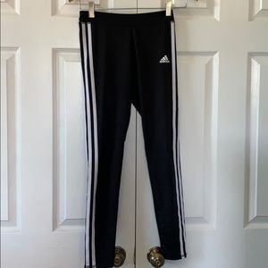 Adidas black pants size 14- slim leg